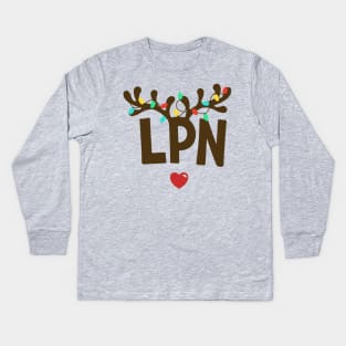 LPN Nurse Christmas Kids Long Sleeve T-Shirt